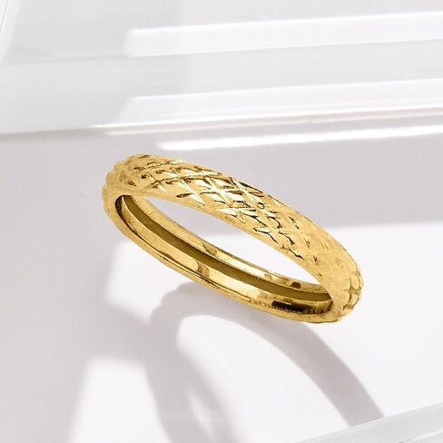 Ross-Simons 18kt Yellow Gold Quilted Ring in Saudi Arabia