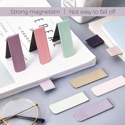 Henoyso 108 Pieces Magnetic Bookmarks Bulk, Book Marker Clips Colorful Page Marker for Women Book Lovers Reader Teacher Students Reading Supplies, Printing on 2 Side, 2.4 x 0.8 Inch in Saudi Arabia