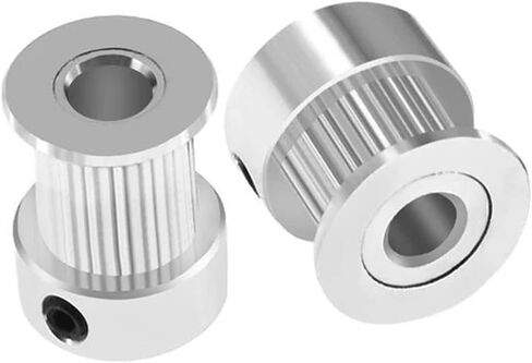 3D Printer GT2 20Teeth 16 Teeth 20 Teeth Bore 5mm/8mm Timing Alumium Pulley Fit for GT2-6mm Open Timing Belt(20TB6.35W10-Silver) in Saudi Arabia