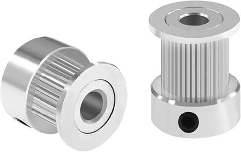 3D Printer GT2 20Teeth 16 Teeth 20 Teeth Bore 5mm/8mm Timing Alumium Pulley Fit for GT2-6mm Open Timing Belt(20TB6.35W10-Silver) in Saudi Arabia
