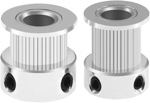 3D Printer GT2 20Teeth 16 Teeth 20 Teeth Bore 5mm/8mm Timing Alumium Pulley Fit for GT2-6mm Open Timing Belt(20TB6.35W10-Silver) in Saudi Arabia