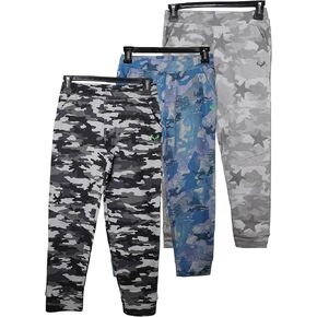 Boys Jogger Pants Bundle Pack – Fleece Pajama Bottoms with Signature Design, Side Pockets, Cozy, Durable Daily Wear in Kuwait