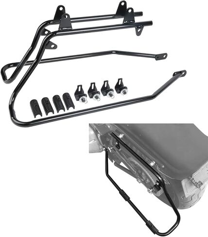 TCT-Motorparts Guard Saddlebag Rails شريط الدعم الخلفي مناسب لـ Harley Heritage Softail Classic 2000-2017 FLST FLSTC ؛ 2000-2005 FXST FXSTB FXSTS Models Chrome 2016 2015 2014 in Saudi Arabia