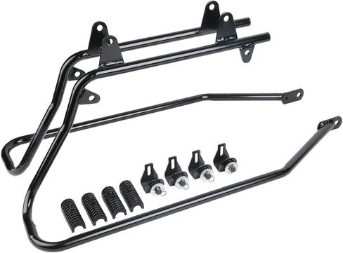 TCT-Motorparts Guard Saddlebag Rails شريط الدعم الخلفي مناسب لـ Harley Heritage Softail Classic 2000-2017 FLST FLSTC ؛ 2000-2005 FXST FXSTB FXSTS Models Chrome 2016 2015 2014 in Saudi Arabia