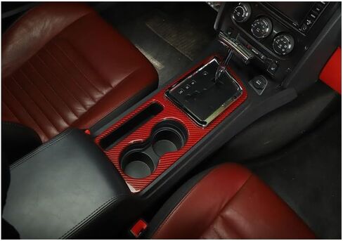 الداخلية الجانبية Red Carbon Console Console Center Center For Dodge for Challenger 2008-2014 901-32032 in Saudi Arabia
