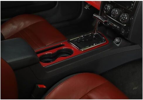 الداخلية الجانبية Red Carbon Console Console Center Center For Dodge for Challenger 2008-2014 901-32032 in Saudi Arabia