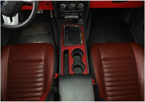 الداخلية الجانبية Red Carbon Console Console Center Center For Dodge for Challenger 2008-2014 901-32032 in Saudi Arabia