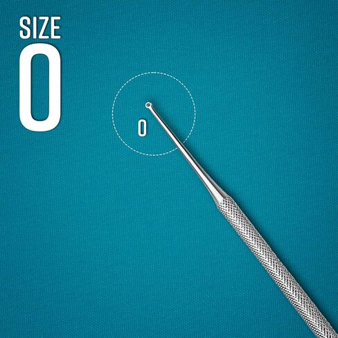 Buck Dermal Ear Wax Remover Cleaning Distel Round Safe Tip with Strong Handle Stainless Steel (Size 00 Straight/Sharpe) in Kuwait