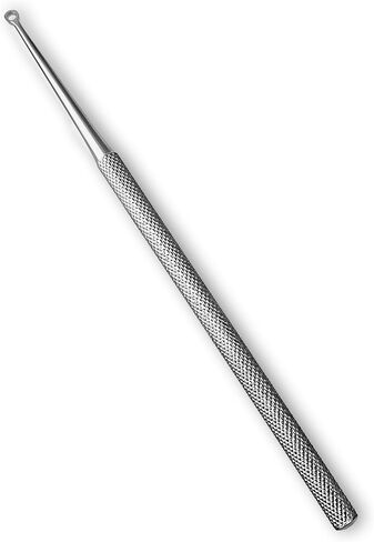 Buck Dermal Ear Wax Remover Cleaning Distel Round Safe Tip with Strong Handle Stainless Steel (Size 00 Straight/Sharpe) in Kuwait