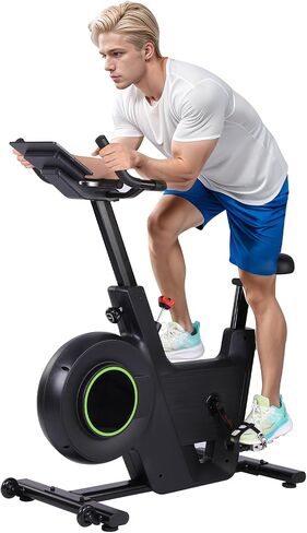 دراجة تمرين، دراجة ثابتة مع مقبض ذكي للمكوك، دراجة ركوب الدراجات الداخلية للتحكم الكهرومغناطيسي للمنزل مع تطبيق، دراجة دراجة مع حامل آيباد ووسادة مقعد، دولاب الموازنة الخلفي in Kuwait