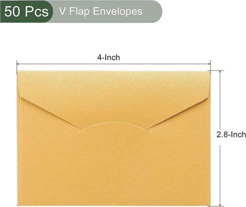 YOKIVE 50 Pack V Flap Invitation Envelopes, Gift Card Envelope | Assorted Color Mailing Envelope, Great for Business Weddings(Silver) in Saudi Arabia