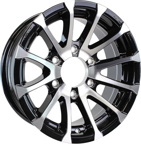 eCustomrim Aluminum Trailer Wheel 16X6 16" Avalanche Black 6 Lug On 5.5" Center Rim in Saudi Arabia