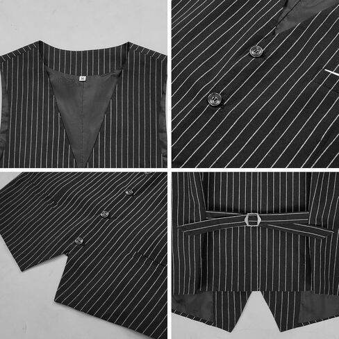 Men's 4 Piece 1920s Suit One Button Vintage Suit,Jacket Vest Pants with Hat in Kuwait