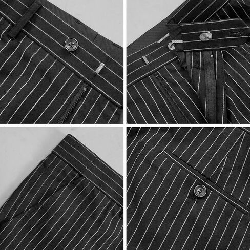 Men's 4 Piece 1920s Suit One Button Vintage Suit,Jacket Vest Pants with Hat in Kuwait