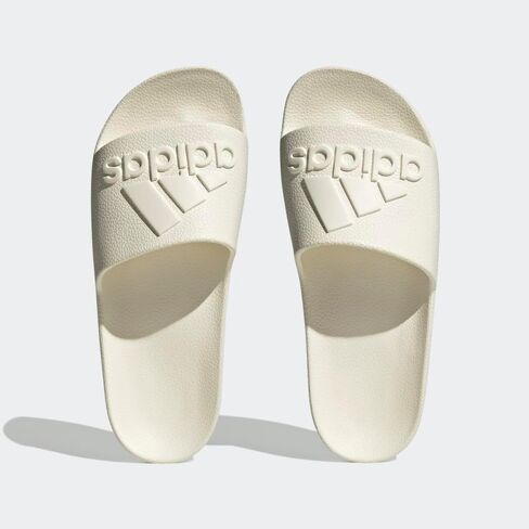 adidas Unisex Adilette Aqua Slide Sandal, Preloved Green/White/Preloved Green, 13 US Men in Saudi Arabia