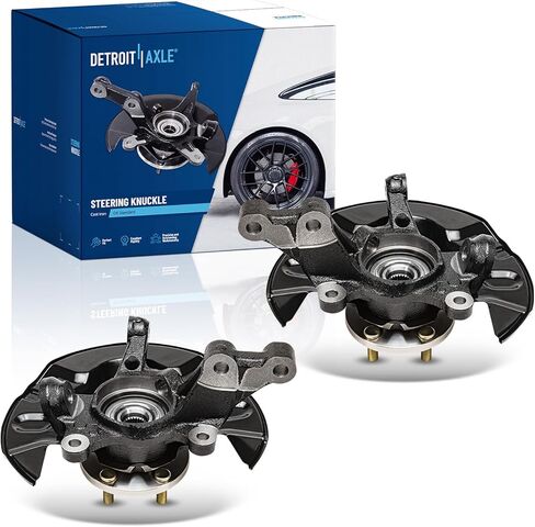 Detroit Axle - Front Steering Knuckles for 2003-2008 Toyota Corolla 2004 2005 2006 2007 2 Steering Knuckles & Wheel Bearing Hubs Assembly Replacement in Saudi Arabia