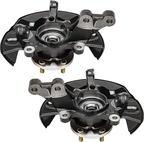 Detroit Axle - Front Steering Knuckles for 2003-2008 Toyota Corolla 2004 2005 2006 2007 2 Steering Knuckles & Wheel Bearing Hubs Assembly Replacement in Saudi Arabia