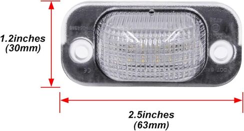 LED License Plate Light Bulb - Rear Tag Light 12V White Compatible with VW Golf II MK2 GTI Mk2 Compatible with Jetta A2 1983-1992 in Saudi Arabia