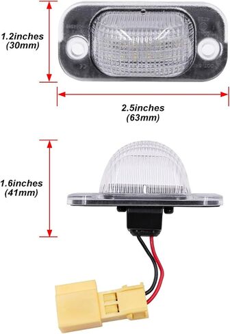 LED License Plate Light Bulb - Rear Tag Light 12V White Compatible with VW Golf II MK2 GTI Mk2 Compatible with Jetta A2 1983-1992 in Saudi Arabia