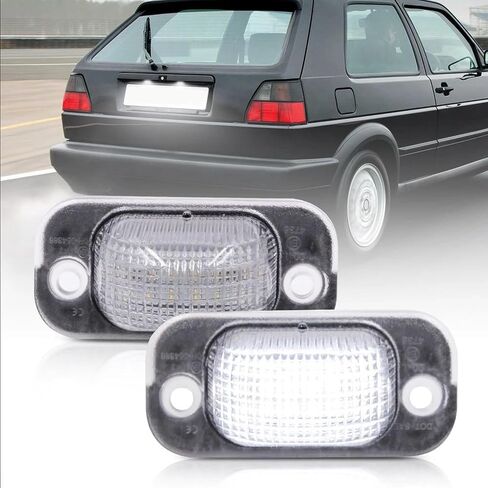 LED License Plate Light Bulb - Rear Tag Light 12V White Compatible with VW Golf II MK2 GTI Mk2 Compatible with Jetta A2 1983-1992 in Saudi Arabia
