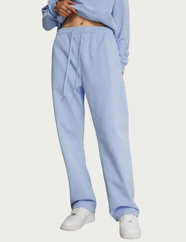 Yimoon Womens Wide Leg Sweatpants Elastic High Waist Baggy Barrel Pants Loose Fit Lounge Pants with Pockets in Saudi Arabia
