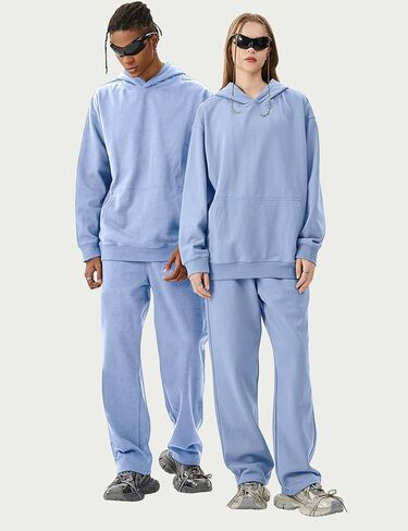 Yimoon Womens Wide Leg Sweatpants Elastic High Waist Baggy Barrel Pants Loose Fit Lounge Pants with Pockets in Saudi Arabia