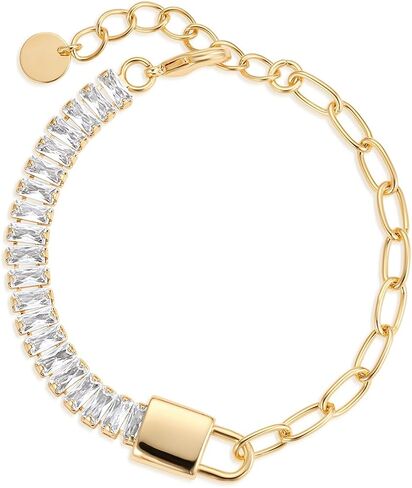 سوار قفل الماس ، 18 كيلو متر مطلي بالذهب in Kuwait