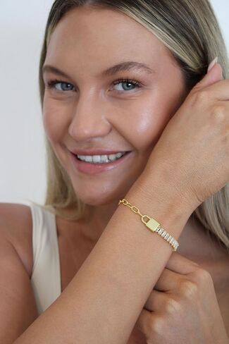 سوار قفل الماس ، 18 كيلو متر مطلي بالذهب in Kuwait