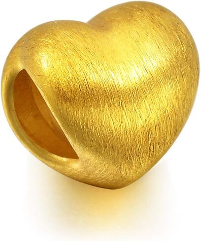 CHOW SANG SANG 999 24K Solid Gold Love Heart Shaped Charm Bracelet for Women 81322C in Saudi Arabia
