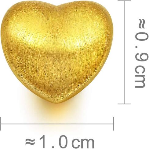 CHOW SANG SANG 999 24K Solid Gold Love Heart Shaped Charm Bracelet for Women 81322C in Saudi Arabia