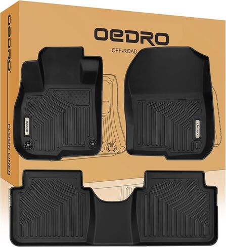 حصيرة أودرو الأرضية تتناسب مع 2017-2022 هوندا CR-V (ليس للهجين) ، TPE في جميع الأحوال الجوية لائحة الأمامية والخلفية والبضائع في وضع السفلي ، Honda CRV Mats Accessories ، Black in Kuwait