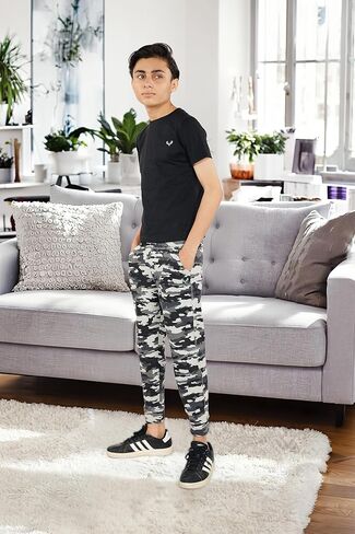 Boys Jogger Pants Bundle Pack – Fleece Pajama Bottoms with Signature Design, Side Pockets, Cozy, Durable Daily Wear in Kuwait