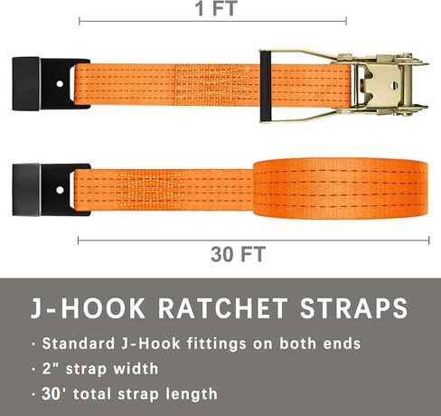 4Pack 2in 30ft Ratchet Strap Flat Hook Blue Heavy Duty Flatbed Straps for Trailer Tie Down Straps Box Truck Accessories Cargo Loading 10000lbs Breaking Load in Saudi Arabia