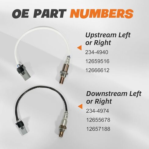 مستشعر O2 Oxygen 234-4940 234-4974 يناسب كاديلاك إسكاليد ، لشيفروليه سيلفرادو 1500/سوبربان/تاهو ، ل GMC Sierra 1500/Yukon/Yukon XL ، 2014-2018 ، 4PCS Upstream Downstream in Saudi Arabia