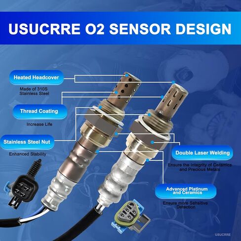 2Pcs 234-4242 234-4251 O2 Oxygen Sensor, Automotive Replacement 02 Sensors Compatible with Chevrolet/Chevy for Equinox 2.4L 2010 2011 2012 2013 2014 for GMC/Terrain 2.4L Upstream Downstream in Saudi Arabia