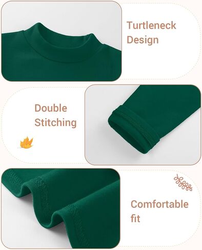 Toddler Boy Turtleneck T-Shirt Baby Boys Thermal Long Sleeve Shirt Cotton Tee Tops Size 18M-5T in Saudi Arabia
