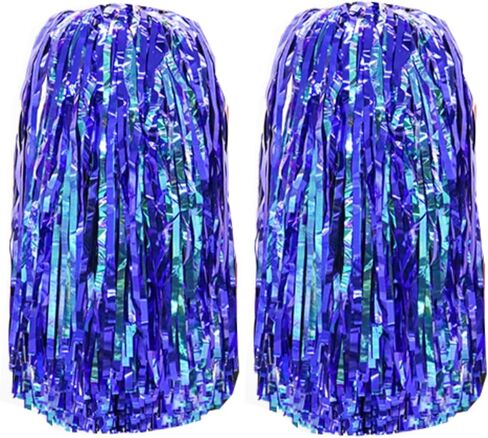 2Pcs Cheerleading Pom Poms - PomPoms Cheer Blue for Boy Girl School Sports Dance Games Team Spirit Cheer in Saudi Arabia
