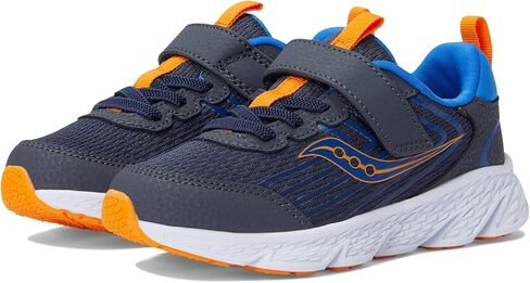 Saucony Wind 3.0 Alternative Closure (Little Big Kid) Sneaker, Navy/Peel, 12 X-Wide US Unisex in Saudi Arabia