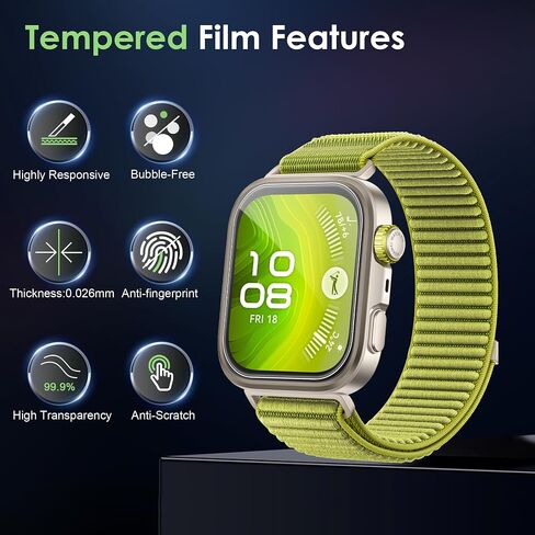 Compatible for Amazfit T-Rex 3 screen protector, Anti-Scratch Tempered Glass flim, Case Friendly, HD Ultra, 3 PACK in Saudi Arabia