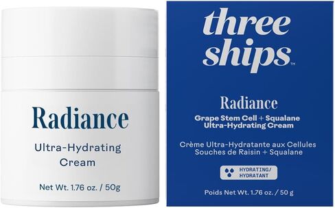 Three Ships Radiance Grape Stem Cell + Squalane Day Cream – Vegan Facial Moisturizer Hydrates & Balances Skin – As Seen on TV – Natural Face Lotion for All Skin Types, 50g in Saudi Arabia