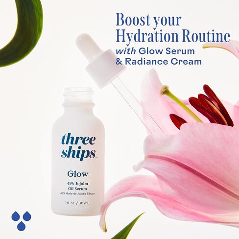 Three Ships Radiance Grape Stem Cell + Squalane Day Cream – Vegan Facial Moisturizer Hydrates & Balances Skin – As Seen on TV – Natural Face Lotion for All Skin Types, 50g in Saudi Arabia