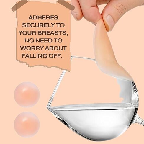 Reusable Silicone Nipple Covers for Women - Adhesive Invisible Pasties - Sticky Breast Petals for Strapless Dress in Saudi Arabia