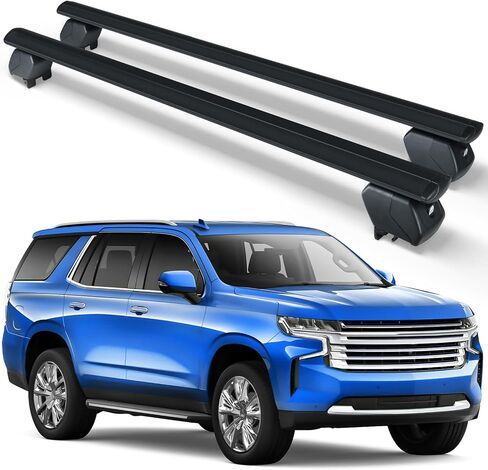 350 LBS Heavy Duty Roof Rack Cross Bar Compatible for 2021-2025 Chevy Suburban Chevrolet Tahoe Yukon XL & GMC Yukon Cadillac Escalade ESV with Side Rails, Adjustable Lockable Crossbar in Saudi Arabia