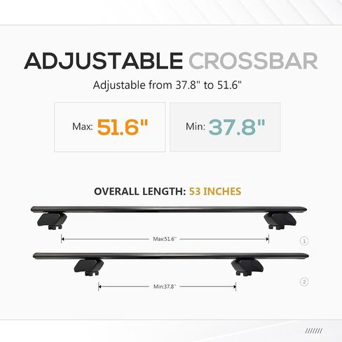350 LBS Heavy Duty Roof Rack Cross Bar Compatible for 2021-2025 Chevy Suburban Chevrolet Tahoe Yukon XL & GMC Yukon Cadillac Escalade ESV with Side Rails, Adjustable Lockable Crossbar in Saudi Arabia
