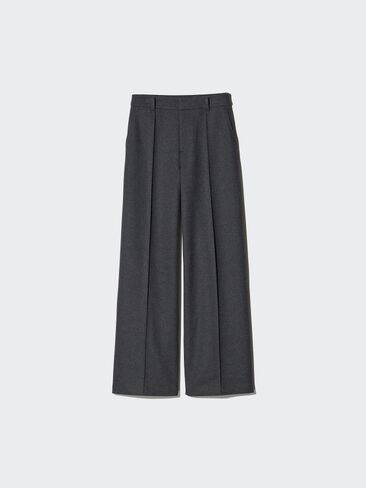 Uniqlo Brushed Jersey Wide Pants | Tall in Kuwait