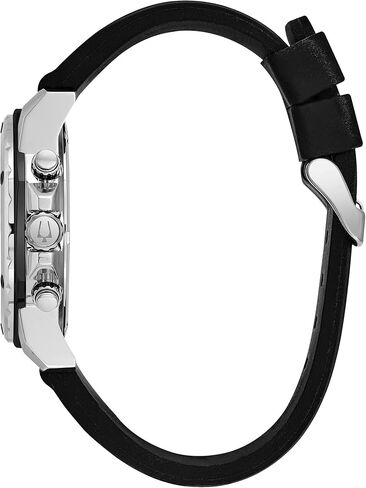 سلسلة النجوم البحرية في بولوفا A Stainsal Steel 6 Hand Chronograph Watch ، Strap Black Silicone Strap: 98B127 in Saudi Arabia