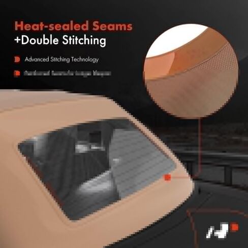 A-Premium Tan Tan Top Top Soft Top متوافق مع Mazda Miata 1990-1997 ، Miata 1999-2005 ، نافذة قابلة للتحويل ، زجاجية قابلة للتحويل in Saudi Arabia