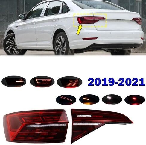 عدسة مصباح لـ VW لـ Sagitar for Jetta 2019 2020 2021 Car الخلفية الخلفية ضوء الضباب مصباح الفرامل عكس إشارة الضوء الخلفي الضوء الخلفي in Kuwait