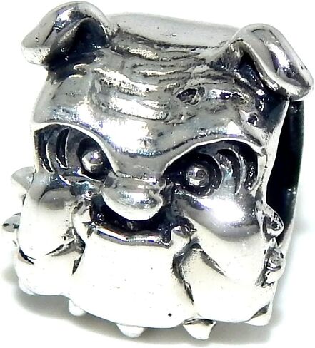 925 Sterling Silver "Bulldog Face" Charm Bead in Saudi Arabia