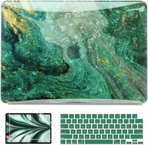 B BELK Compatible with MacBook Air 13 inch Case 2024 2023 2022 M3 M2 A3113 A2681 Liquid Retina Display, Plastic Hard Shell Case for MacBook Air 13.6 inch+Keyboard Cover+Screen Protector, Pink Marble in Kuwait